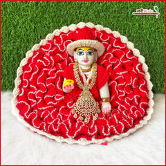 Woolen Fancy Multicolor Laddu Gopal Poshak With Cap
