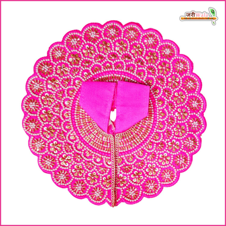 Blended Moti Cutdana Work Magenta Laddu Gopal Poshak