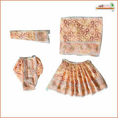 Blended Thread Sitara Lace Work Peach Jugal Jodi Poshak