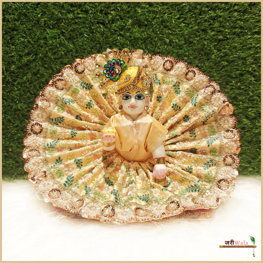 Cotton Thread Cutdana Work Peach Laddu Poshak