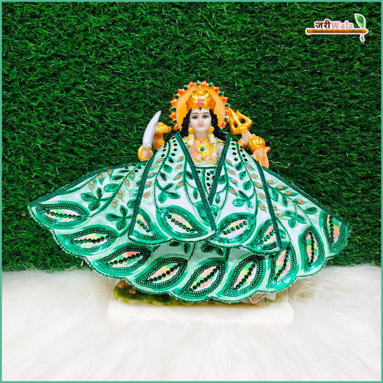 Blended Thread Sitara Stone Work Light Green Lehnga Patka