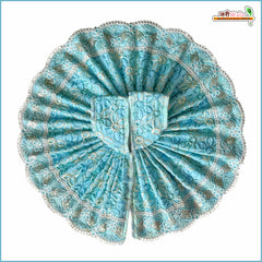 Blended Thread Sitara Lace Work Light Blue Laddu Gopal Poshak