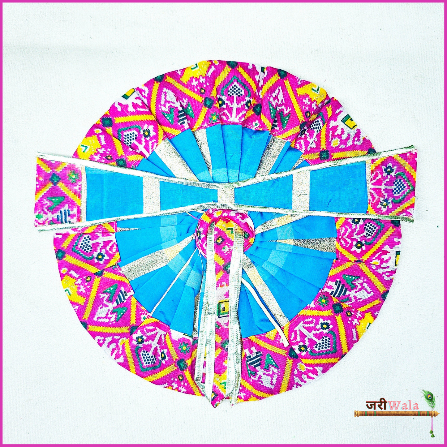 Bandhej Multicolor Laddu Gopal Poshak With Patka
