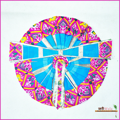 Bandhej Multicolor Laddu Gopal Poshak With Patka