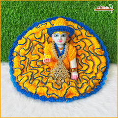 Woolen Fancy Multicolor Laddu Gopal Poshak With Cap