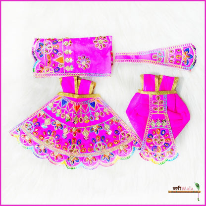Blended Heavy Kundan Work Magenta Jugal Jodi Poshak