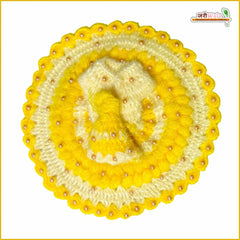 Woolen Fancy Yellow & Cream Poshak With Cap