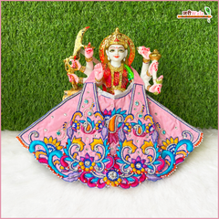 Blended Dabka Thread Stone Jarkan Heavy Work Baby Pink Lehnga Patka