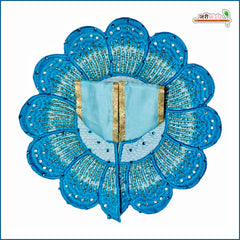 Blended Thread Cutdana Work Light & Sky Blue  Laddu Gopal Poshak