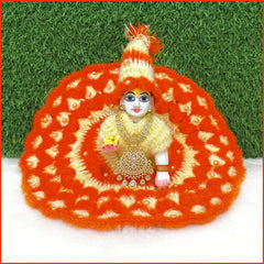 Woolen Fancy Orange & Cream Poshak With Cap