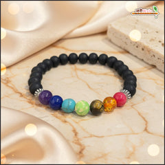 7 Chakra (Black Lava) Bracelet