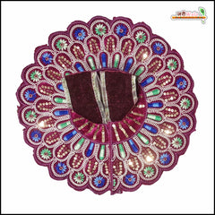 Shaneel Thread Sitara Moti Work Dark Purple Laddu Gopal Poshak