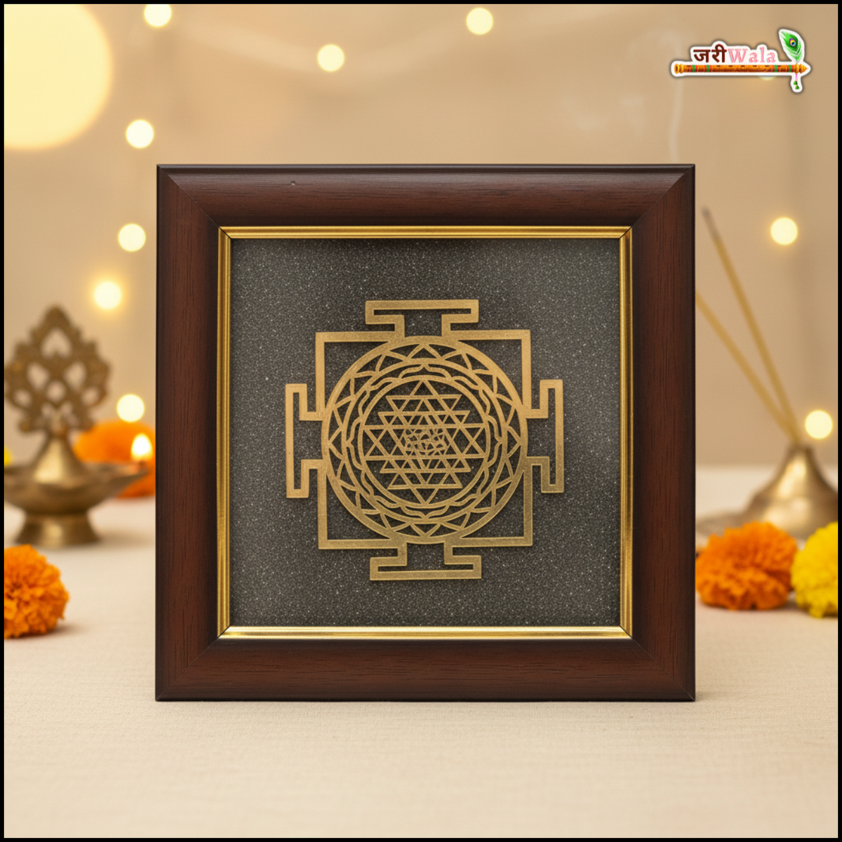 Shri Yantra on Natural Pyrite – Wealth, Prosperity & Powerful Vastu Energy