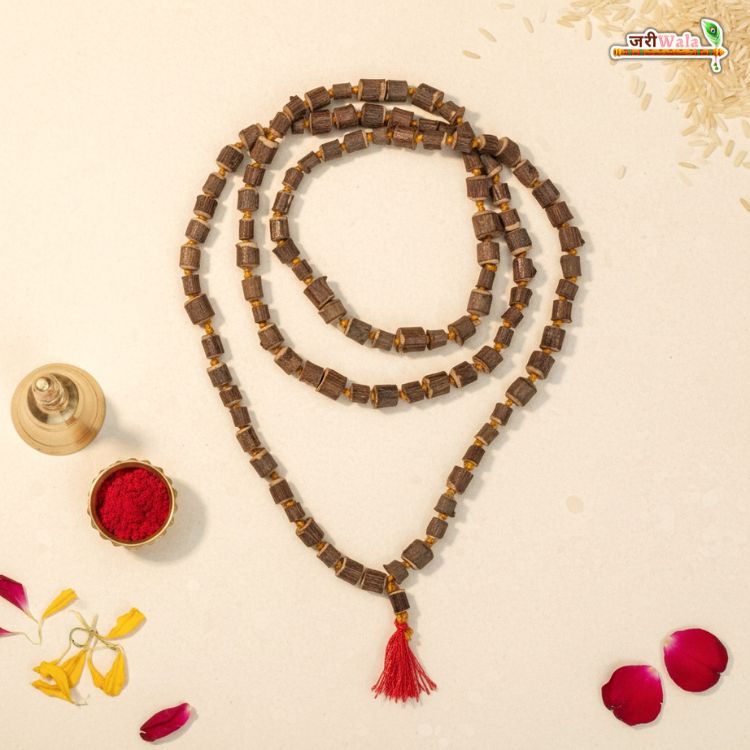 Sacred Barrel Bead Tulsi Jaap Mala for Meditation & Devotion
