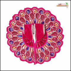 Shaneel Thread Sitara Moti Work Magenta Laddu Gopal Poshak