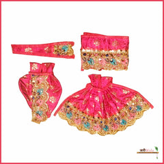 Blended Thread Lace Work Magenta Jugal Jodi Poshak