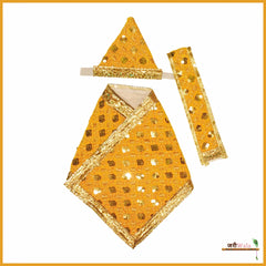 Shaneel Thread Lace Work Yellow Sai Baba Poshak