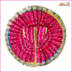 Bandhej Frill Work Magenta Laddu Gopal Poshak