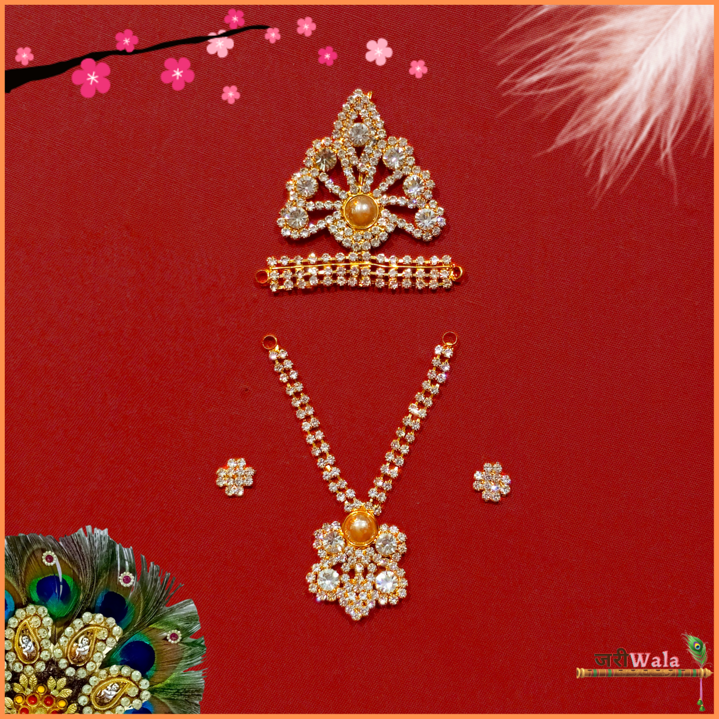 LG Golden Mukut Mala Set