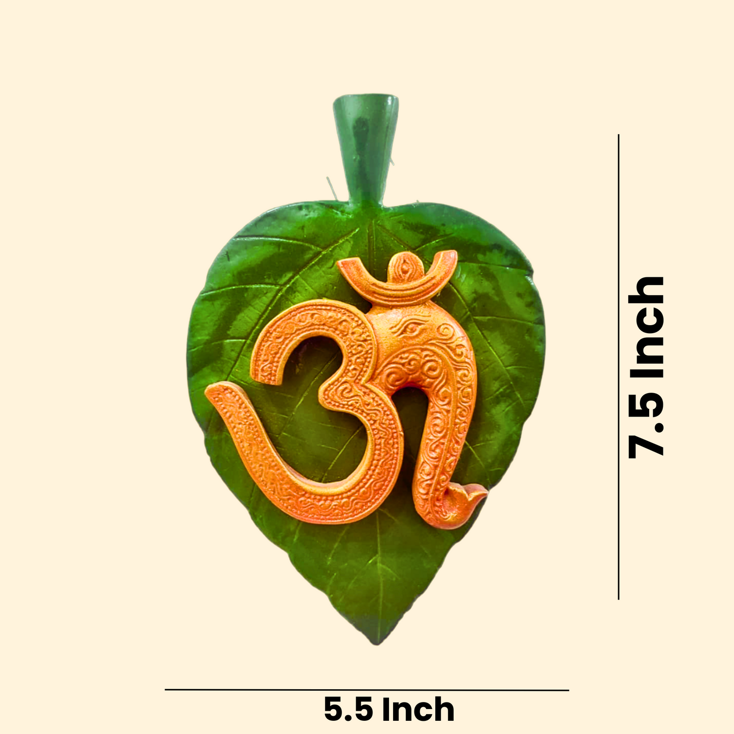Hanging Om Leaf Vastu Plate ZariiWalaa