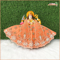 Blended Thread Heavy Moti Cutdana Work Peach Lehnga Patka