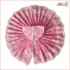 Blended Thread Sitara Lace Work Baby Pink Laddu Gopal Poshak
