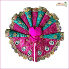 Blended Cone Thread Sitara Work Multicolor Laddu Gopal Poshak