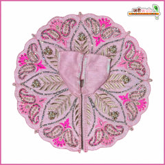 Blended Thread Jarkan Moti Work Baby Pink Laddu Gopal Poshak