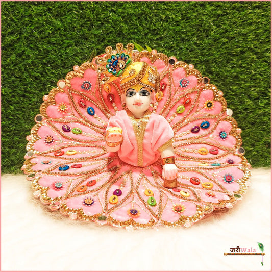 Shaneel Jarkan Stone Work Baby Pink Laddu Poshak