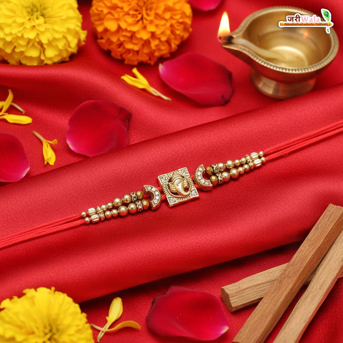 Fancy Handcrafted Metal Ganesha Rakhi