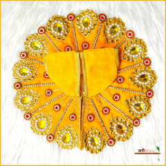 Shaneel Moti Stone Work Yellow Laddu Poshak