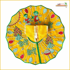 Holi Special Cotton Thread Cutdana Work Yellow Laddu Gopal Poshak