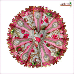 Blended Cone Thread Sitara Work Multicolor Laddu Gopal Poshak With Pagdi