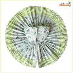 Blended Cotton Thread Work Light Green Laddu Gopal Poshak