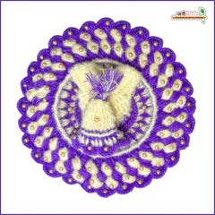 Woolen Fancy Lavender Laddu Gopal Poshak With Cap