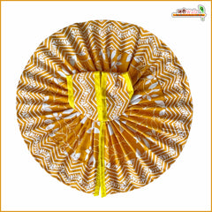 Cotton Leaf Print Yellow Laddu Gopal Poshak