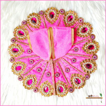 Shaneel Moti Stone Work Baby Pink Laddu Poshak