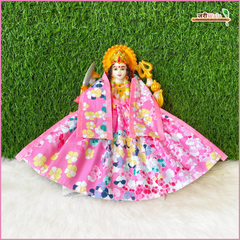 Holi Special Cotton Floral Print Baby Pink (Multicolor) Lehnga Patka