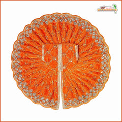 Shaneel Thread Sitara Stone Work Orange Laddu Gopal Poshak