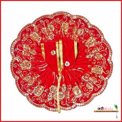 Shaneel Thread Sitara Work Red Laddu Poshak