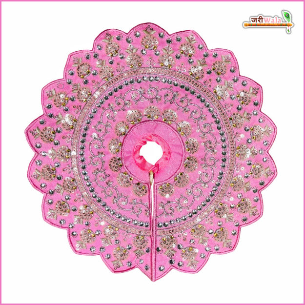 Blended Thread Sitara Stone Work Baby Pink Laddu Gopal Poshak