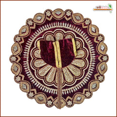 Shaneel Thread Sitara Stone Work Wine Laddu Gopal Poshak