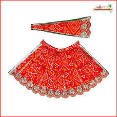Bandhej Thread Booti Work Lehnga Patka