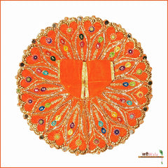 Shaneel Jarkan Stone Work Orange Laddu Poshak