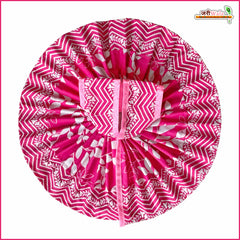 Cotton Leaf Print Fuchsia Pink Laddu Gopal Poshak