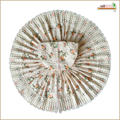 Blended Cotton Thread Work Cream Laddu Gopal Poshak