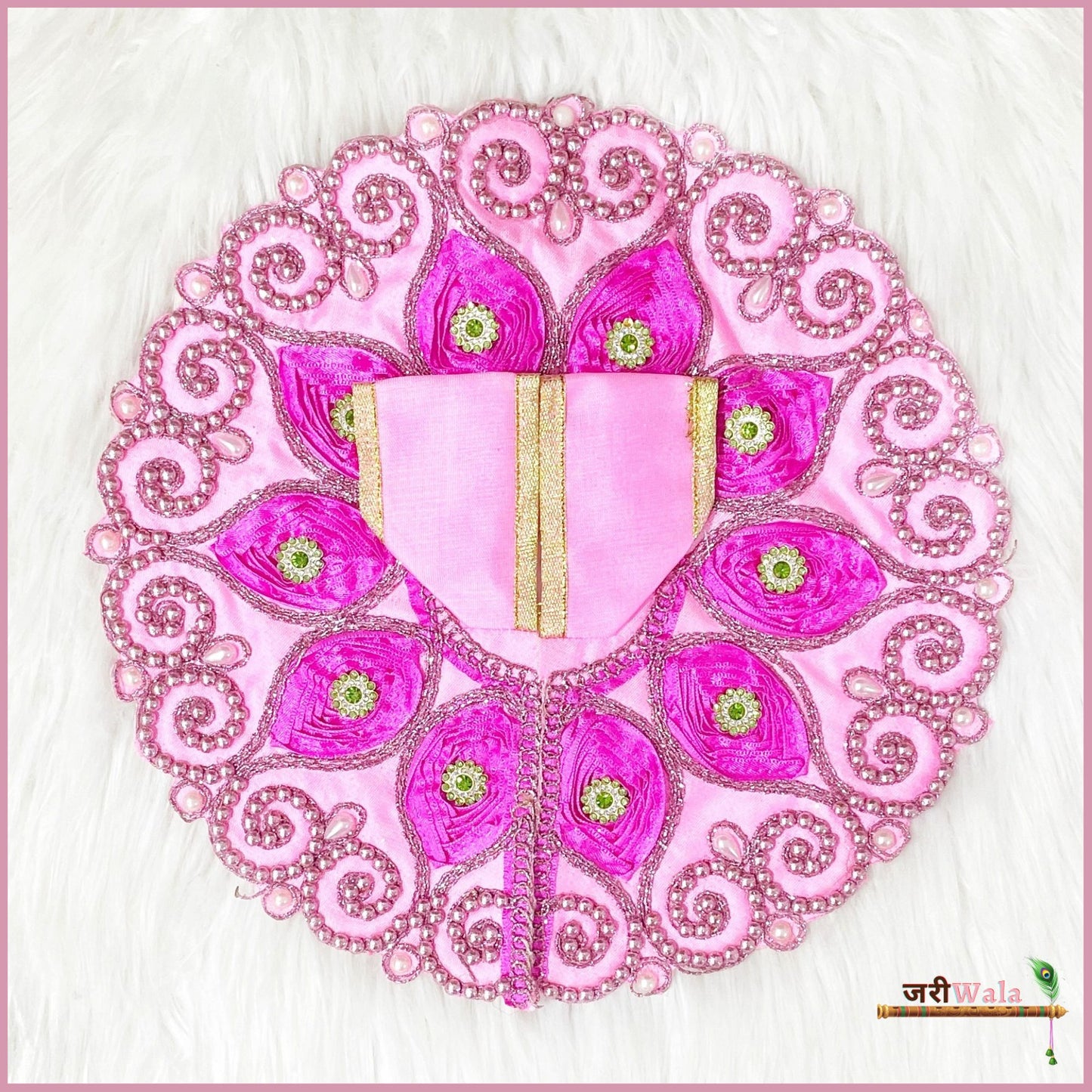 Blended Thread Moti Work Baby Pink Laddu Poshak