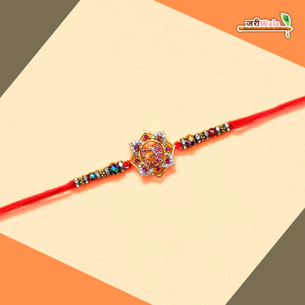 Fancy Handcrafted AD Stone Rakhi
