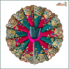 Blended Cone Thread Sitara Work Multicolor Laddu Gopal Poshak