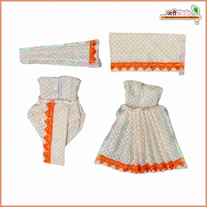 Coton Plain Dot Peach Jugal Jodi Poshak